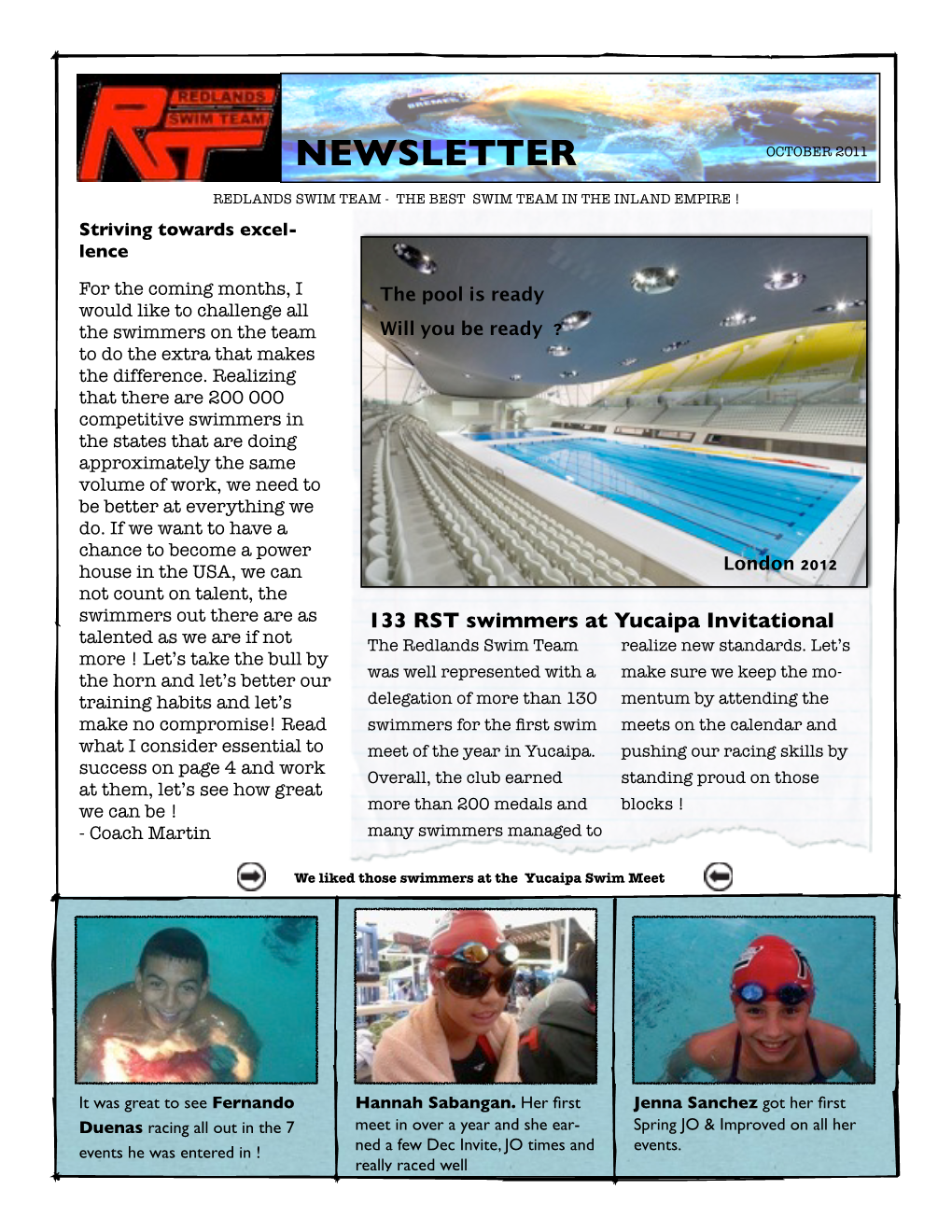 Newsletter October 2011