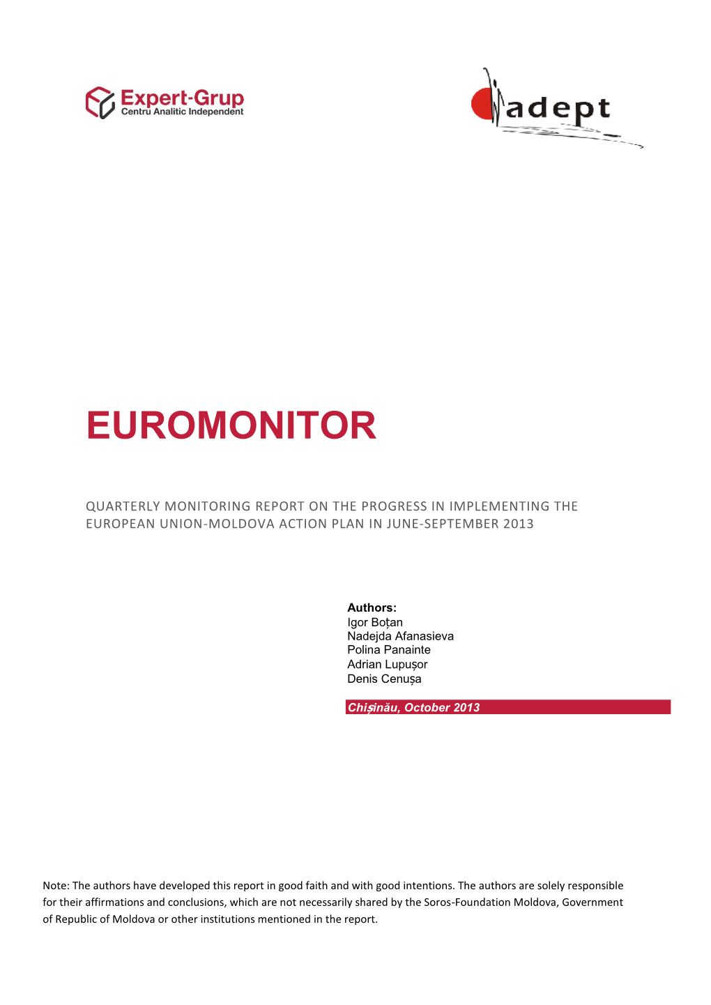 Euromonitor 29, June-September 2013