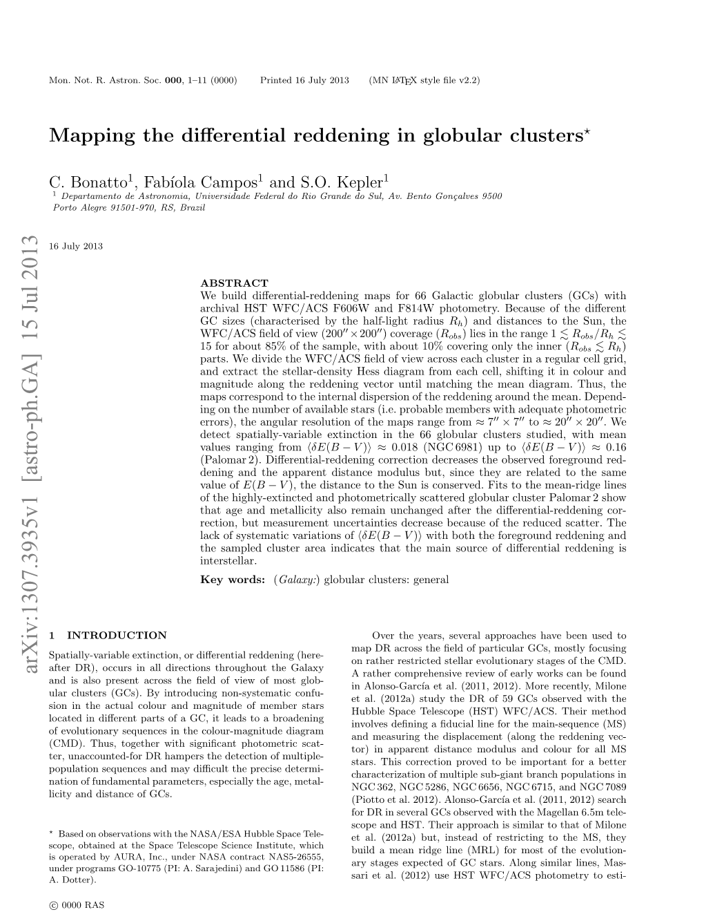 Mapping the Differential Reddening in Globular Clusters