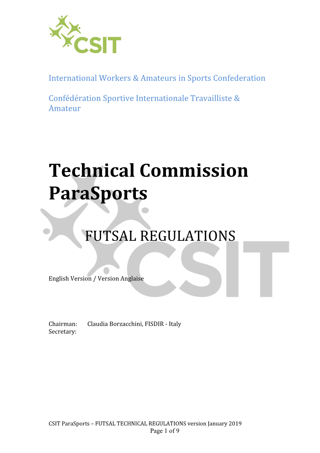 Technical Commission Parasports