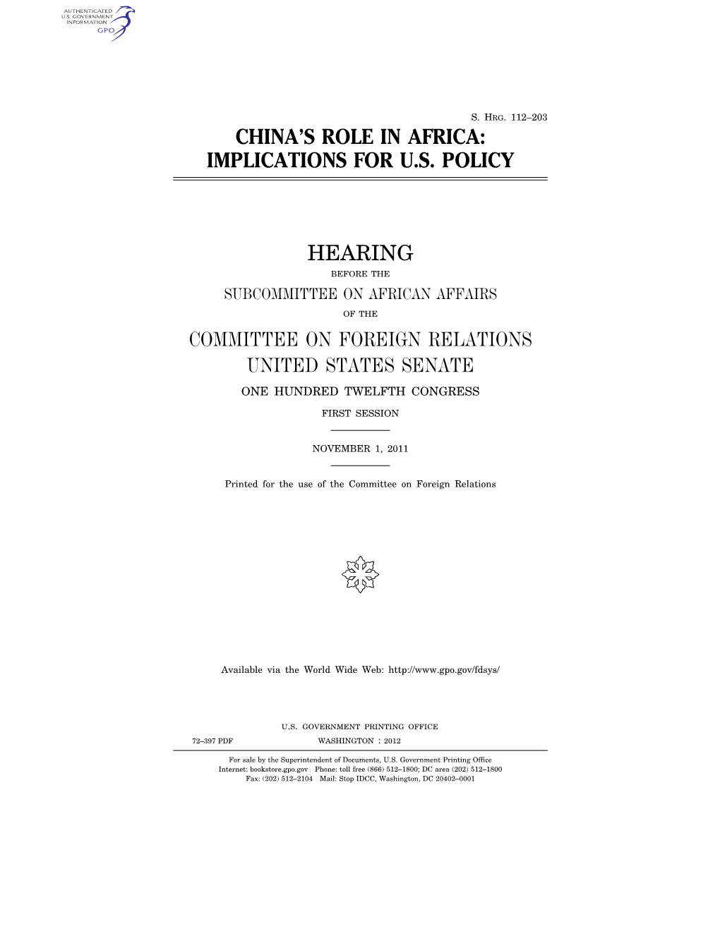 China's Role in Africa