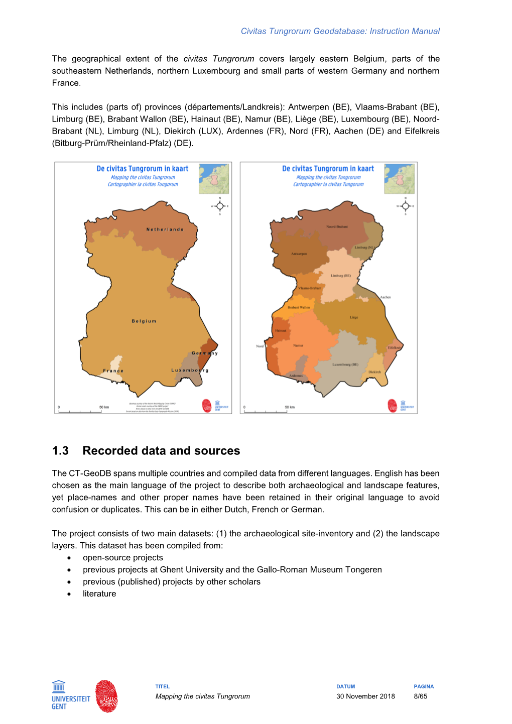 Civitas Tungrorum Geodatabase: Instruction Manual