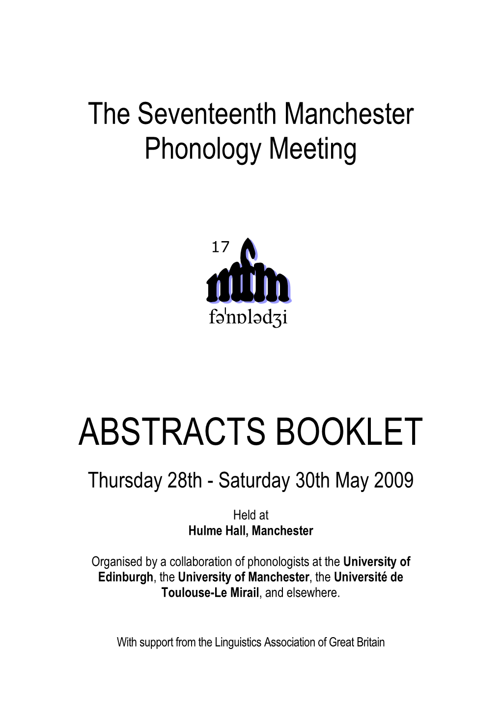 Abstracts Booklet