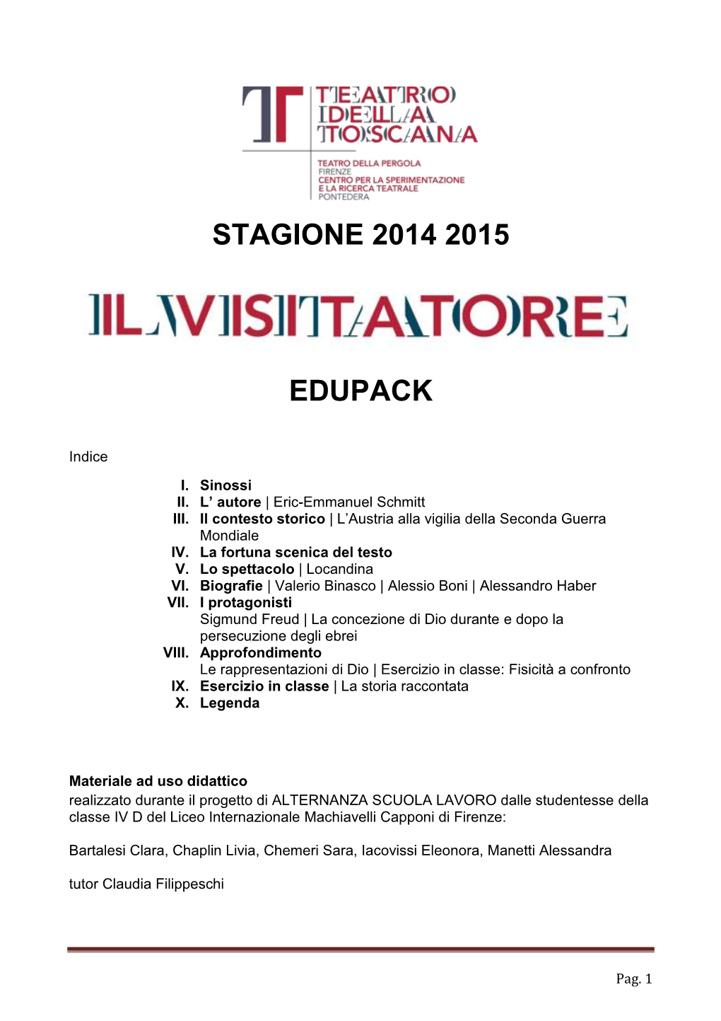 Stagione 2014 2015 Edupack