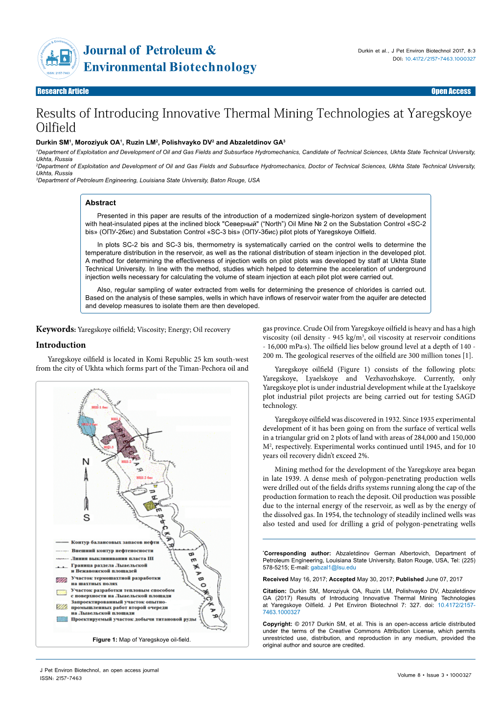 Results of Introducing Innovative Thermal Mining Technologies At