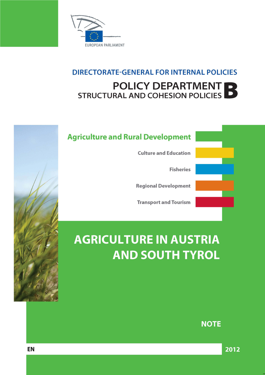 Agriculture in Austria and South Tyrol Note