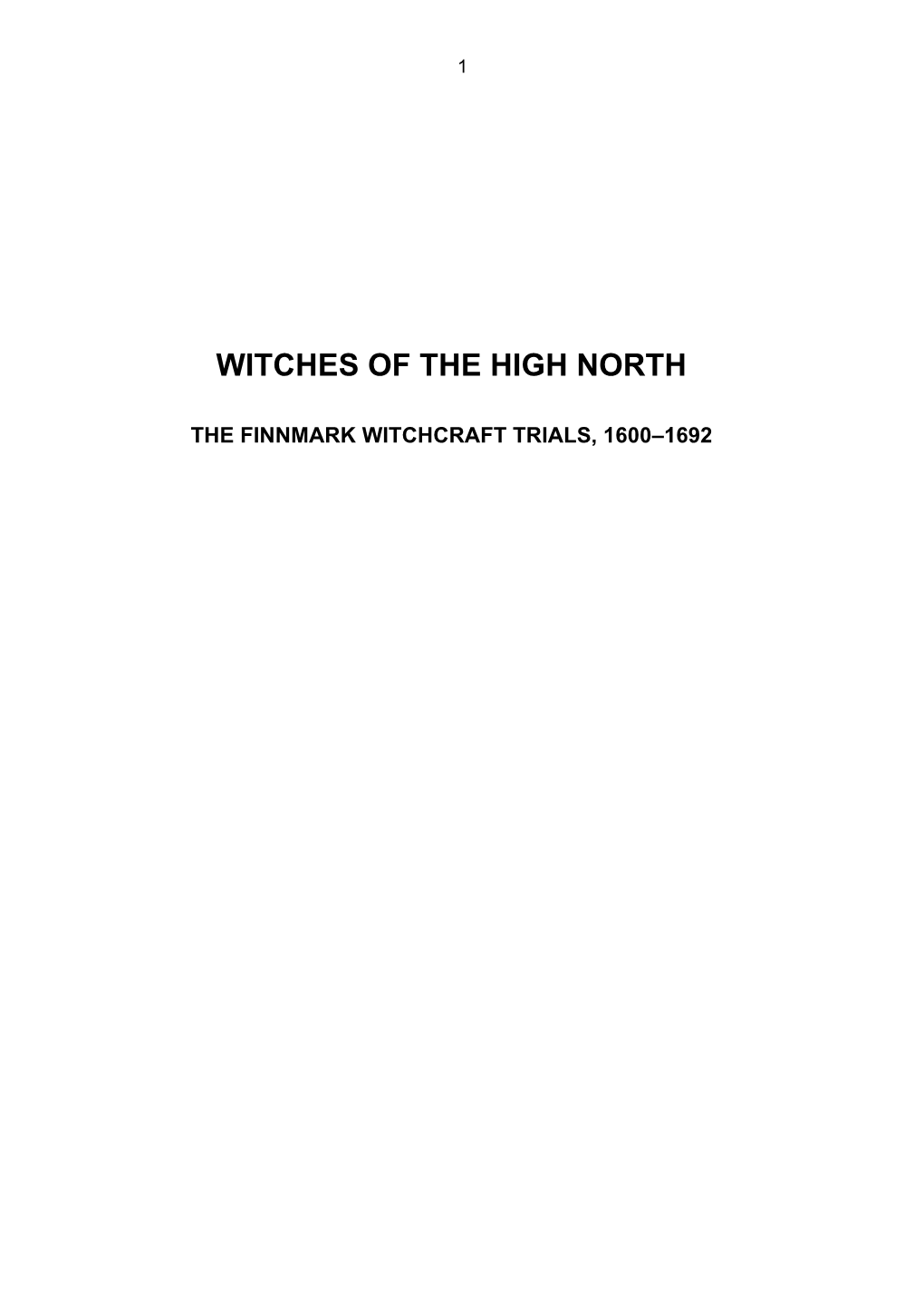 WITCHES of the HIGH NORTH.Pdf