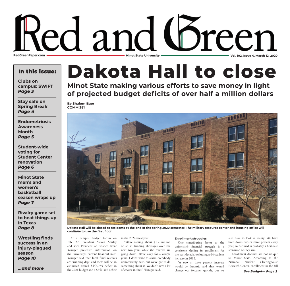 Dakota Hall to Close