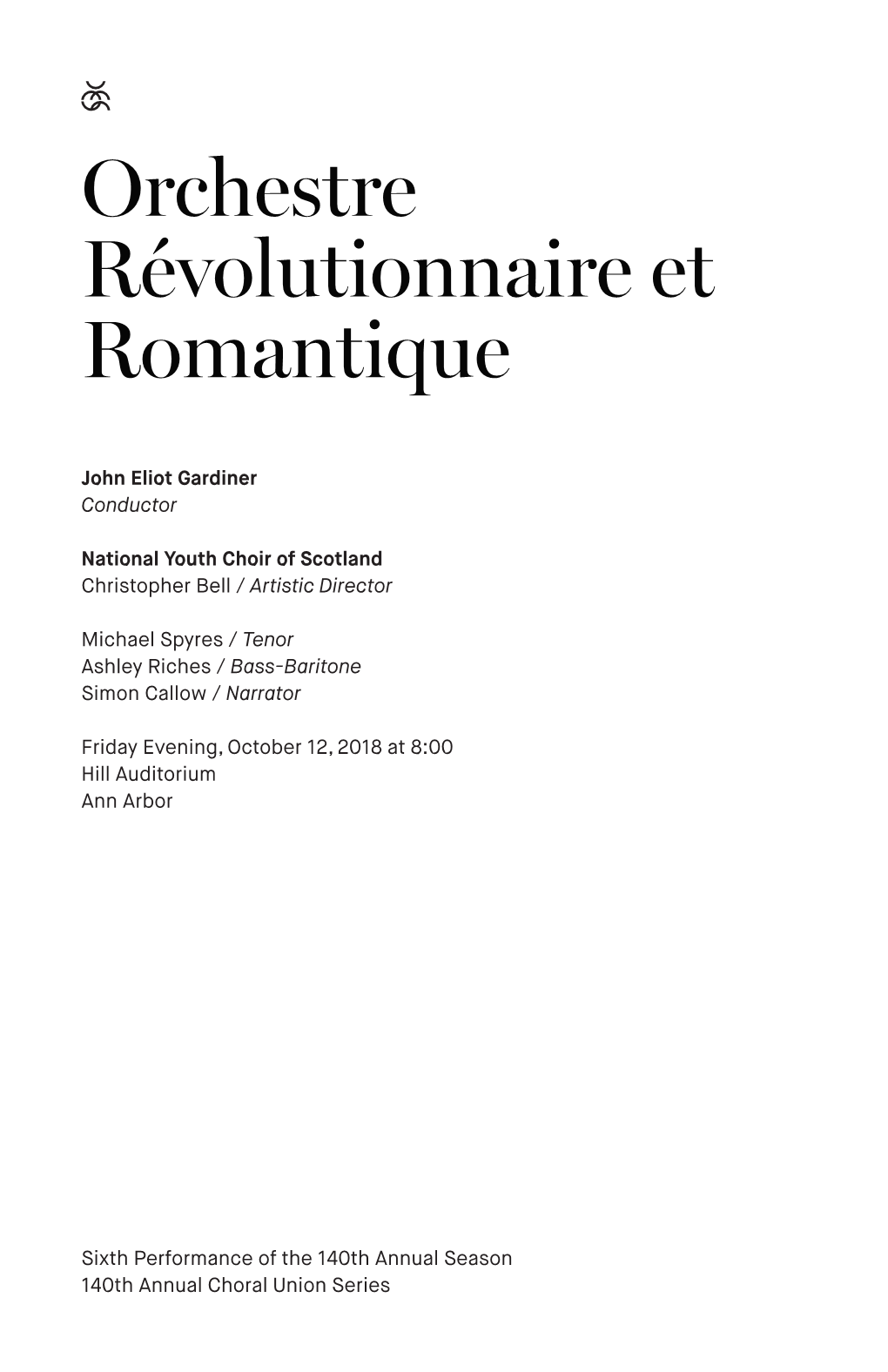 Orchestre Révolutionnaire Et Romantique