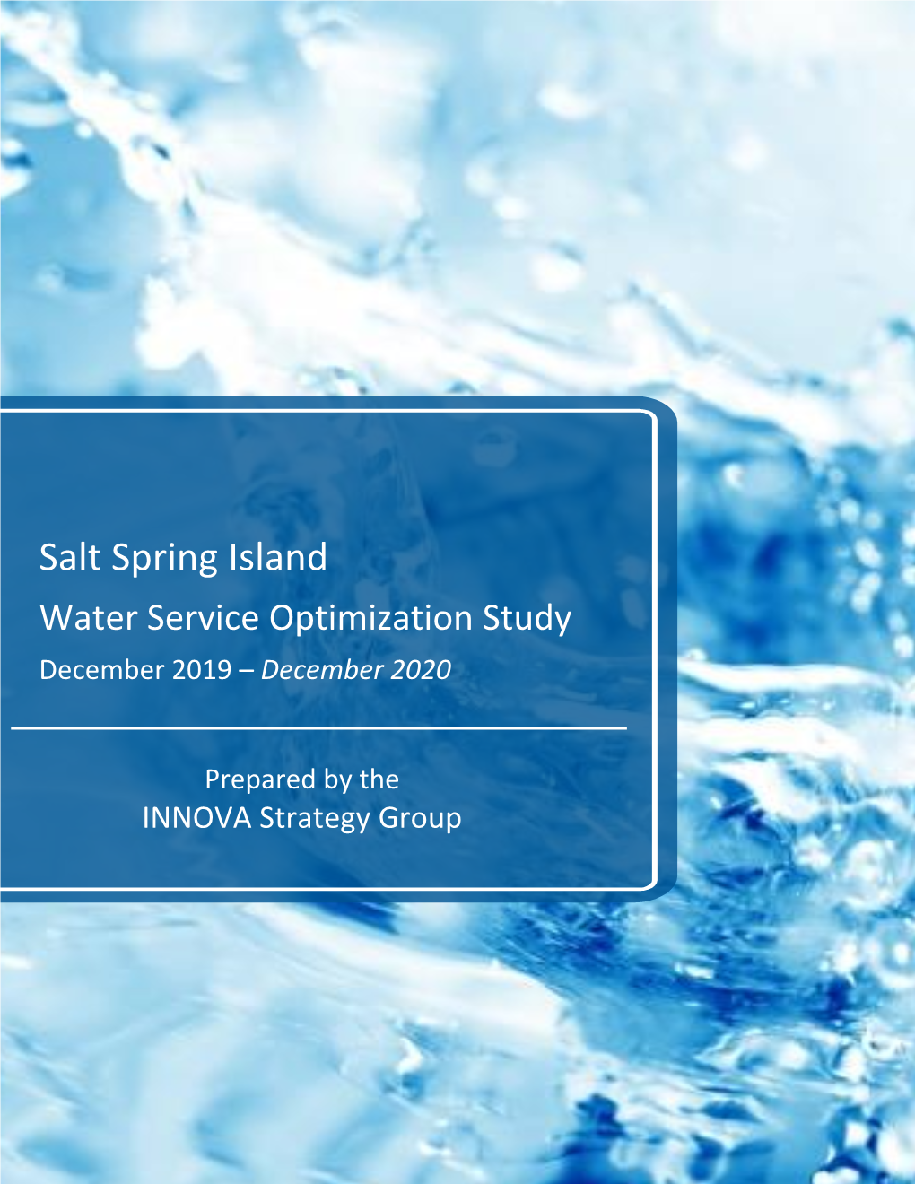 Salt Spring Island Water Optimization Report