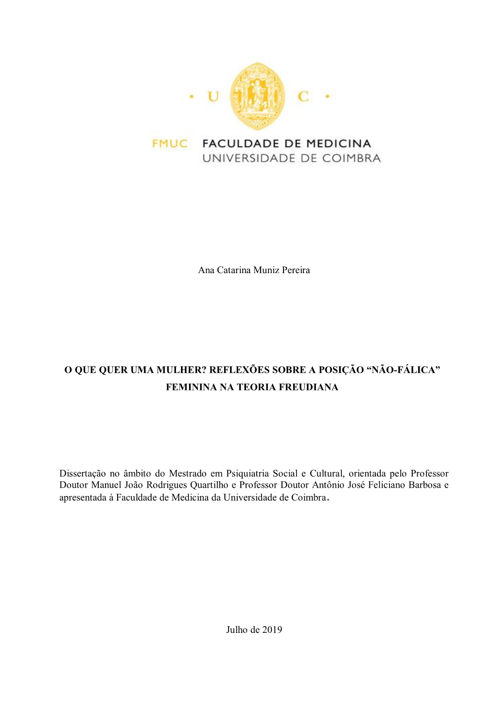 “Não-Fálica” Feminina Na Teoria Freudiana D