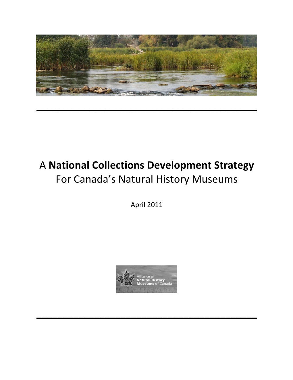 A National Collections Development Strategy for Canada's Natural