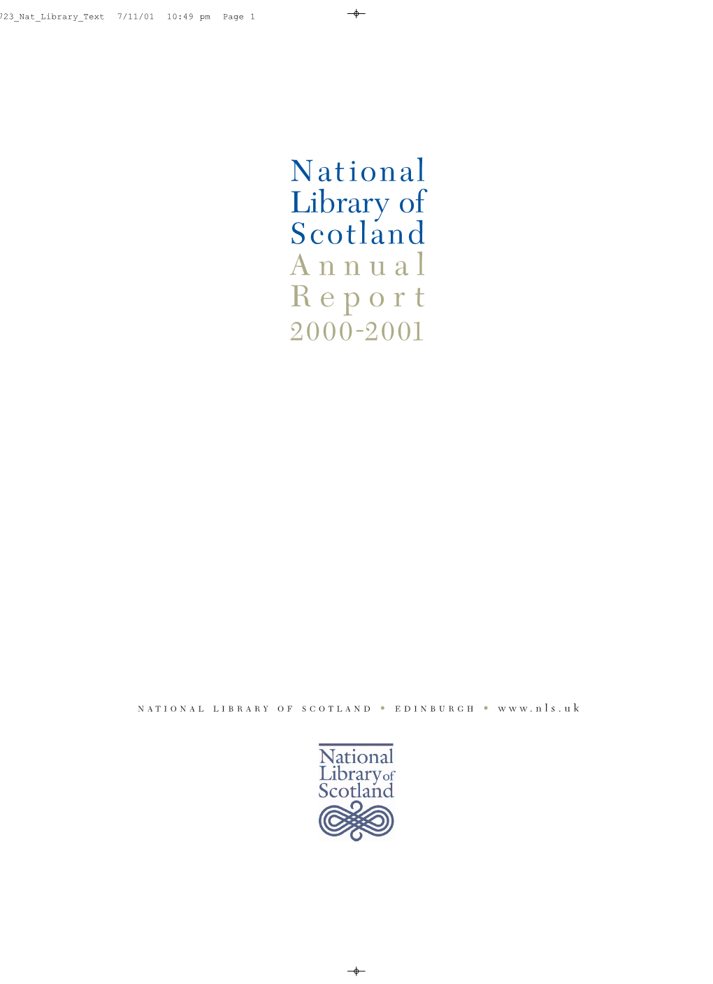 Annual Report 2000-2001 (PDF)