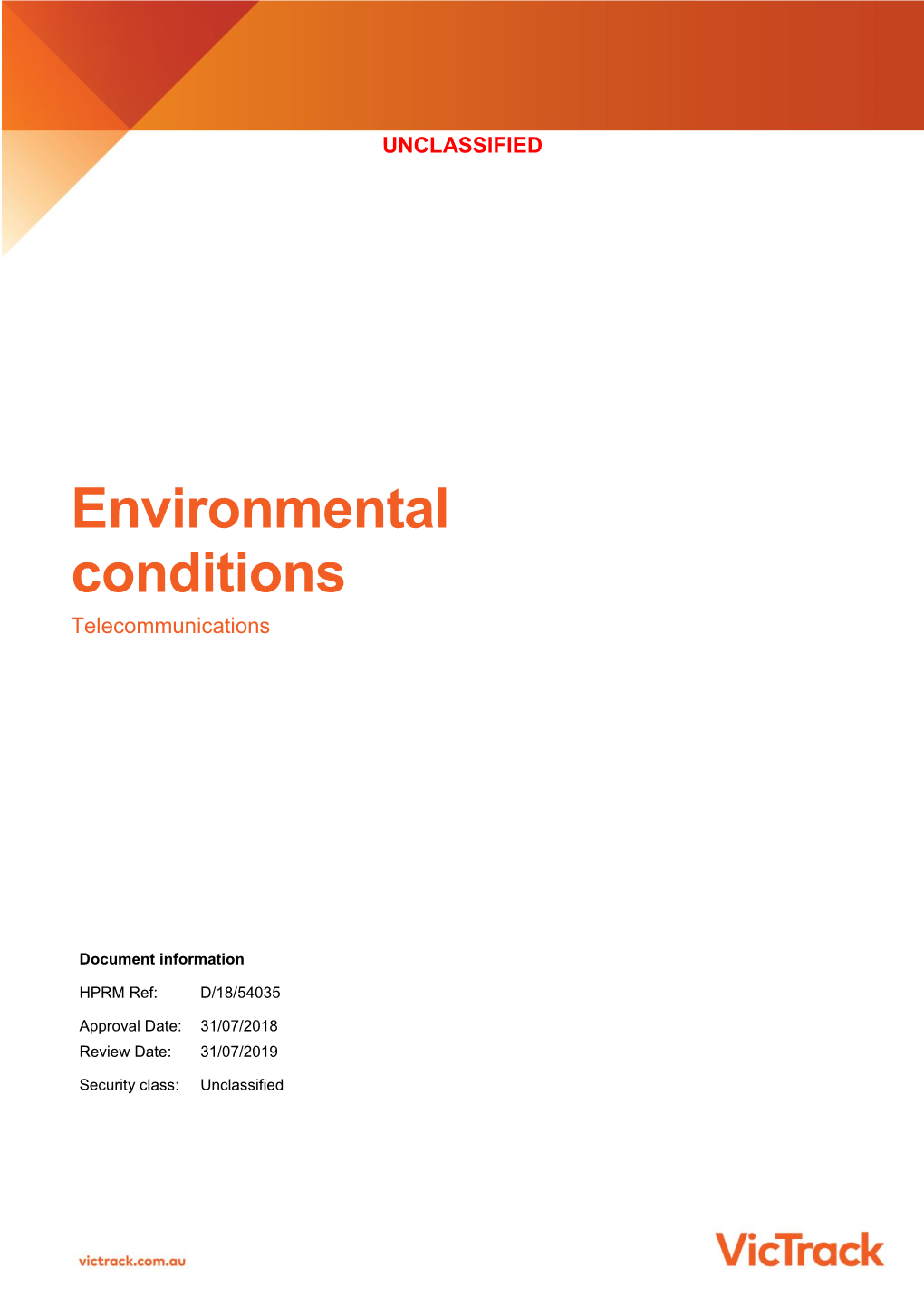Environmental Conditions Telecommunications
