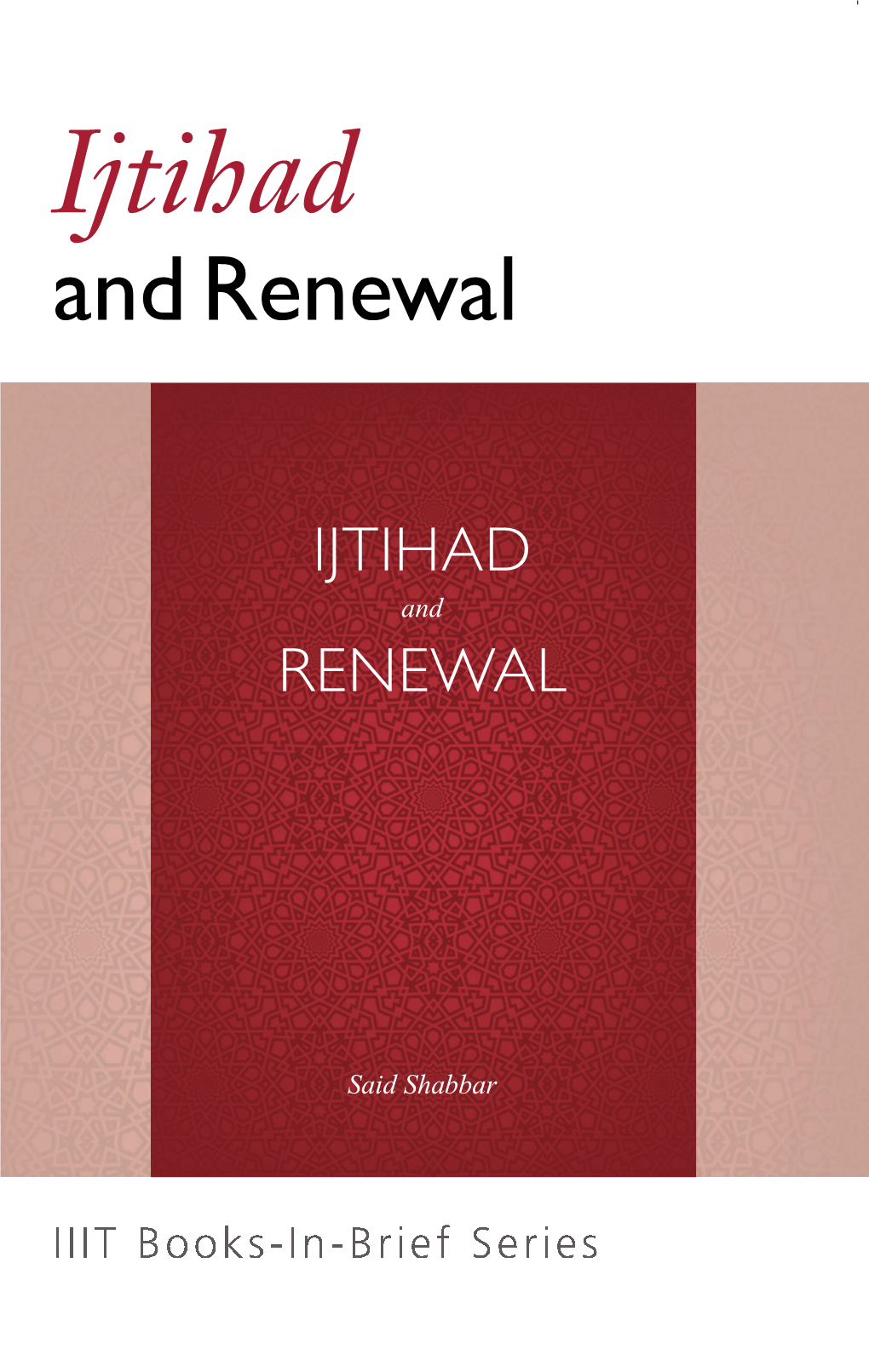 Ijtihad and Renewal