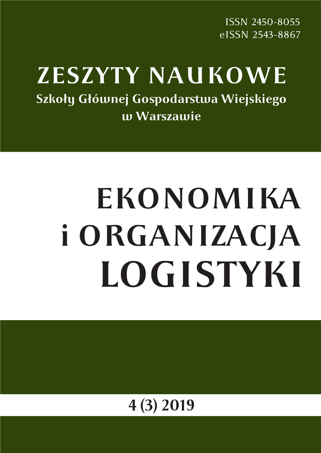 ZESZYTY NAUKOWE Szkoły Głównej Go Odarﬆ Wa Wiejskiego W Warszawie