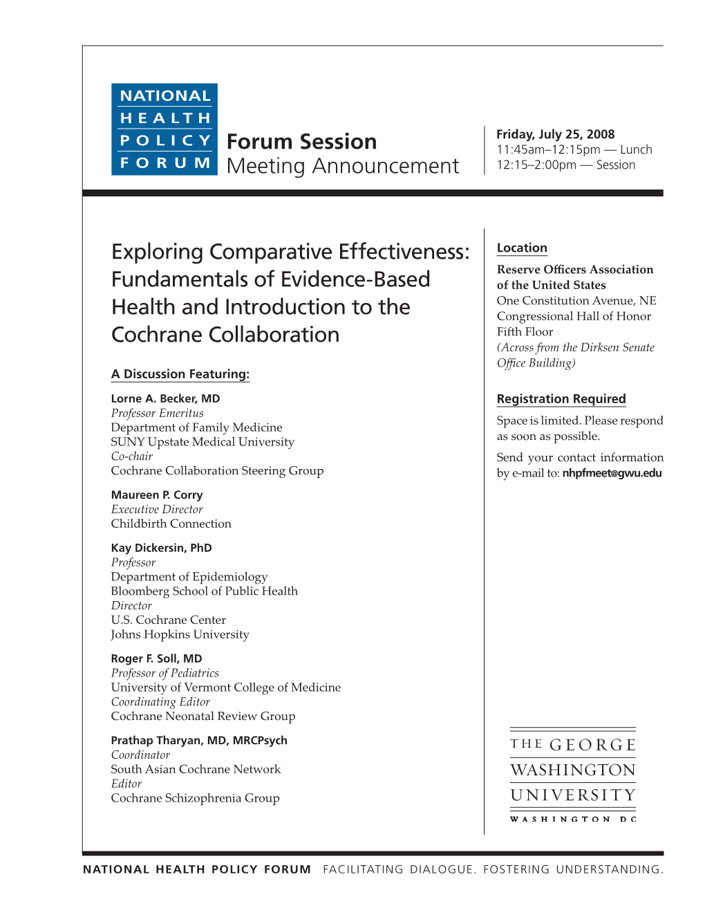 Exploring Comparative Effectiveness: Fundamentals of Evidence-Based Health and Introduction to the Cochrane Collaboration