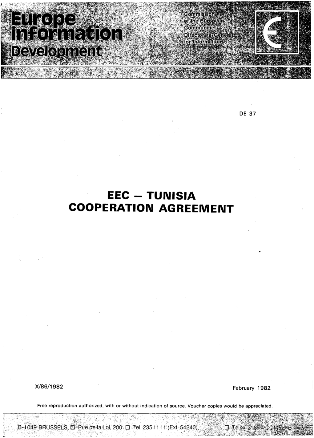 Eec - Tunisia Cooperation Agreement