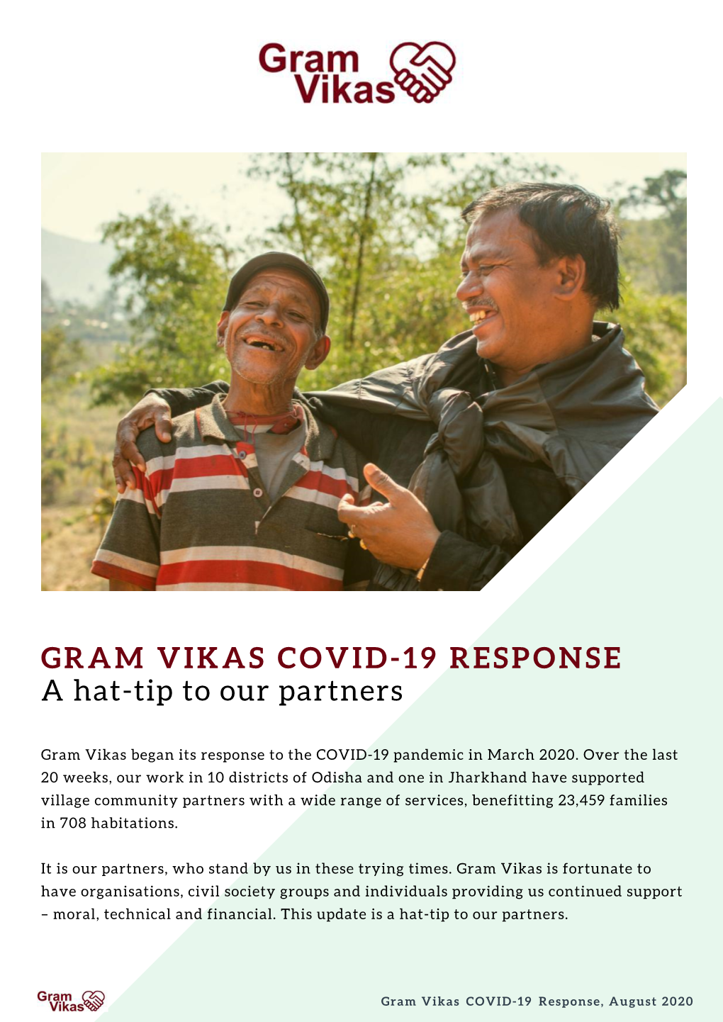 GRAM VIKAS COVID-19 RESPONSE a Hat-Tip to Our Partners