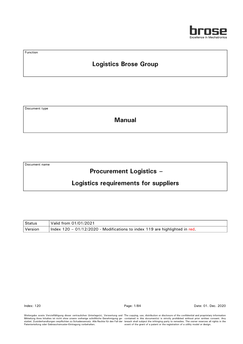 Procurement Logistics, Index 120.Pdf
