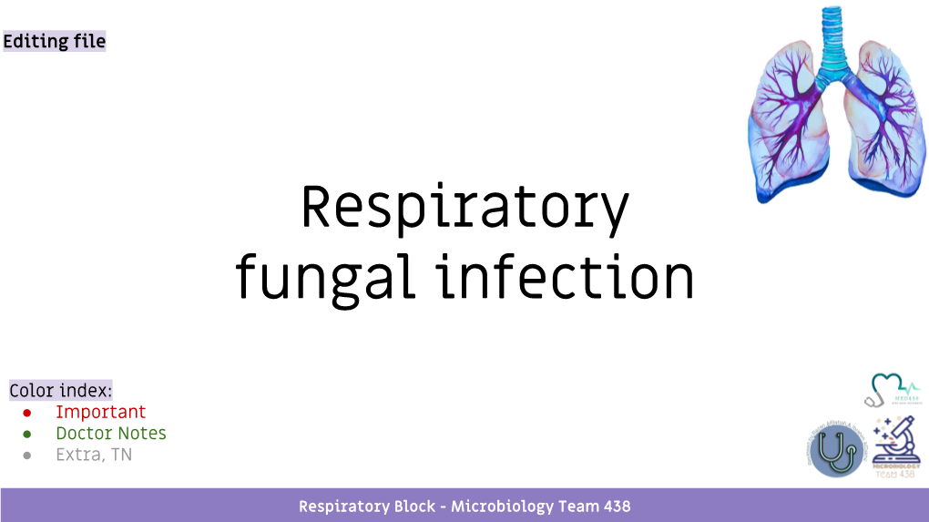 Respiratory Fungal Infection