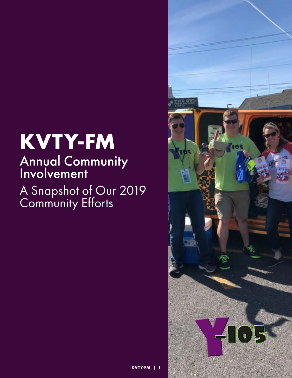 KVTY-FM | 1 KVT Y-FM Crystal Award Application Section 1 Our Community Service Summary20
