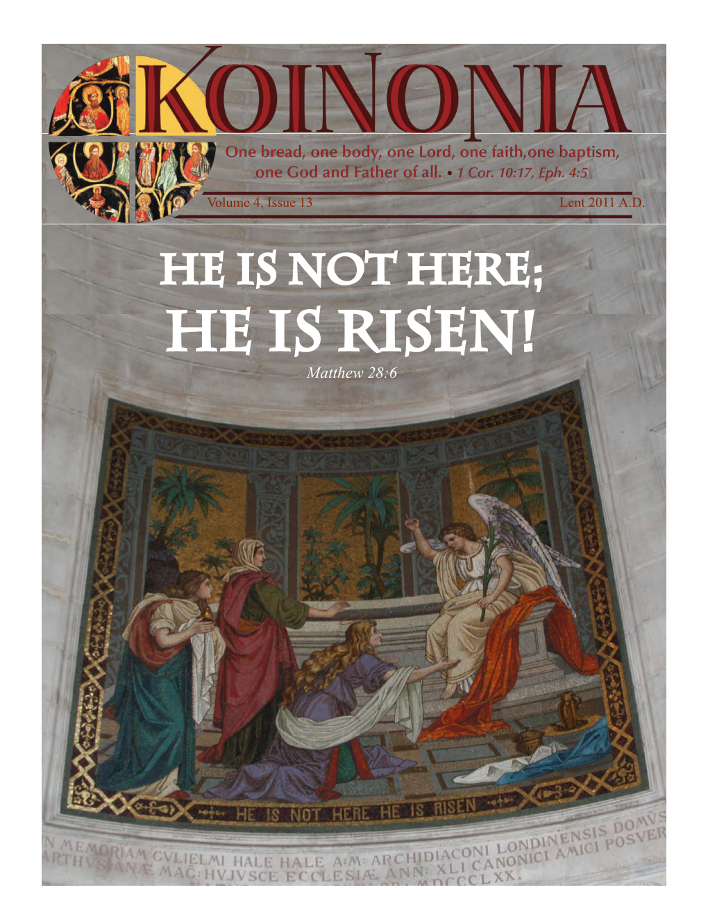 To Read the KOINONIA LENT2011