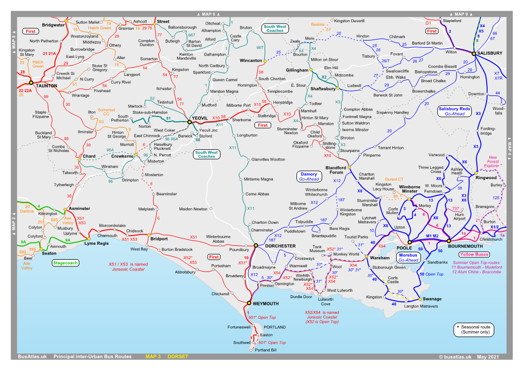 © Busatlas.Uk May 2021 Busatlas.Uk Principal Inter-Urban Bus Routes