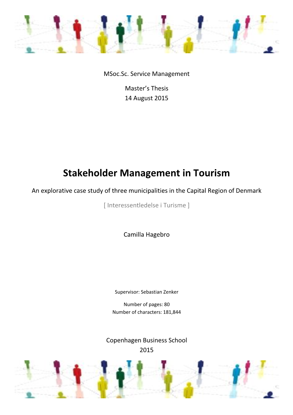 Stakeholder Management in Tourism