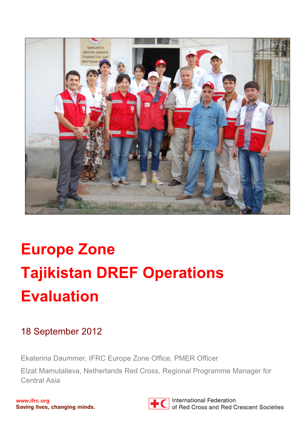 Europe Zone Tajikistan DREF Operations Evaluation