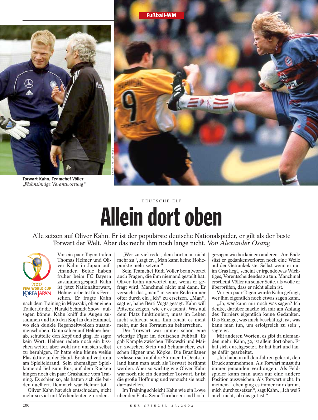 Allein Dort Oben Alle Setzen Auf Oliver Kahn