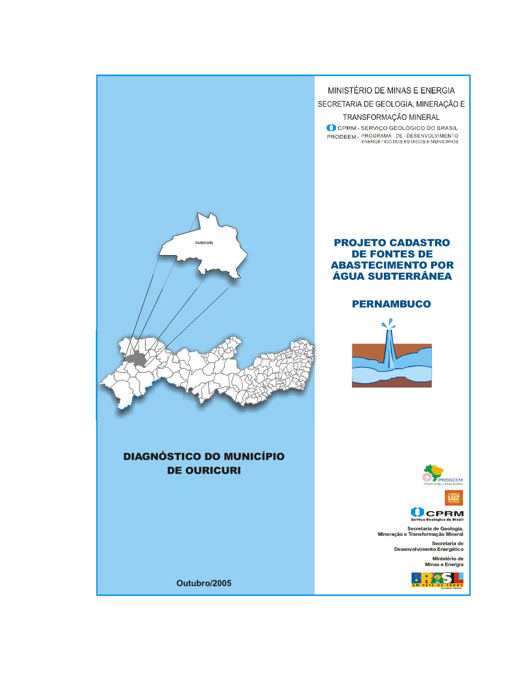 Diagnóstico Do Município De Ouricuri Pernambuco Projeto Cadastro De Fontes De Abastecimento Por Água Subterrânea