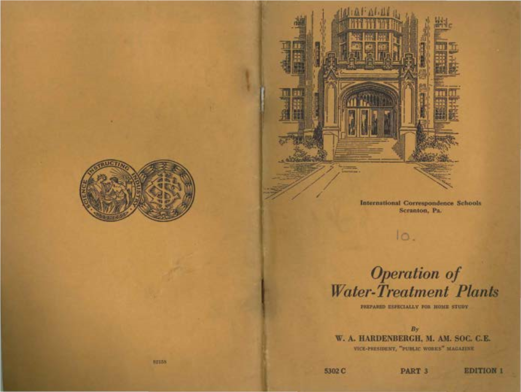 OPERATION of WATER-TREATMENT PLANTS Serial 5302C (PART 3) Edition 1