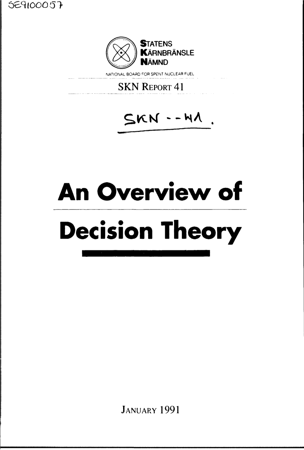 An Overview of Decision Theory