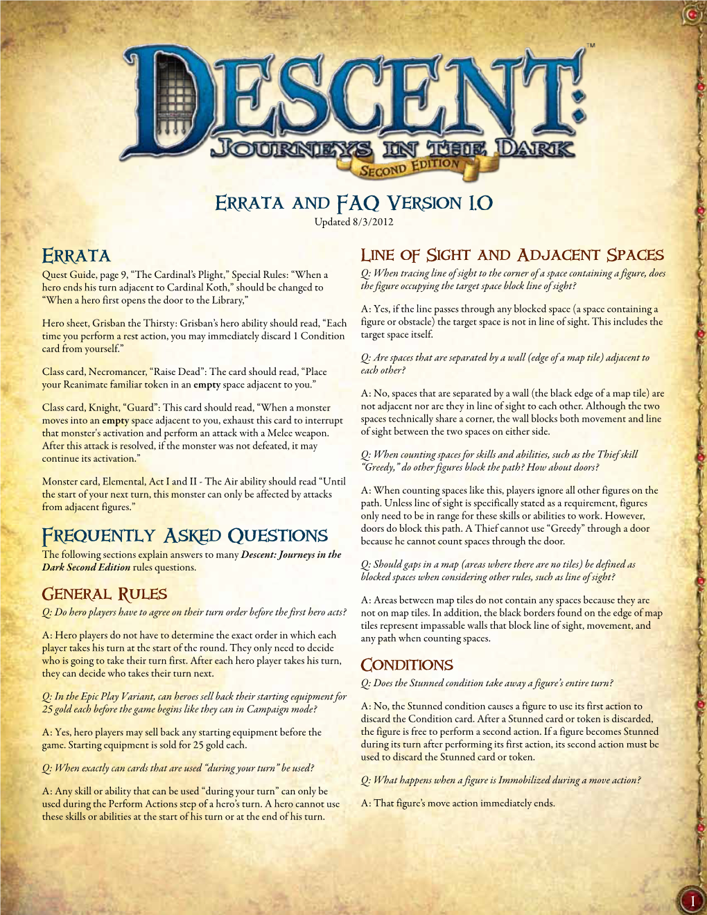 Descent Second Edition FAQ.Pdf