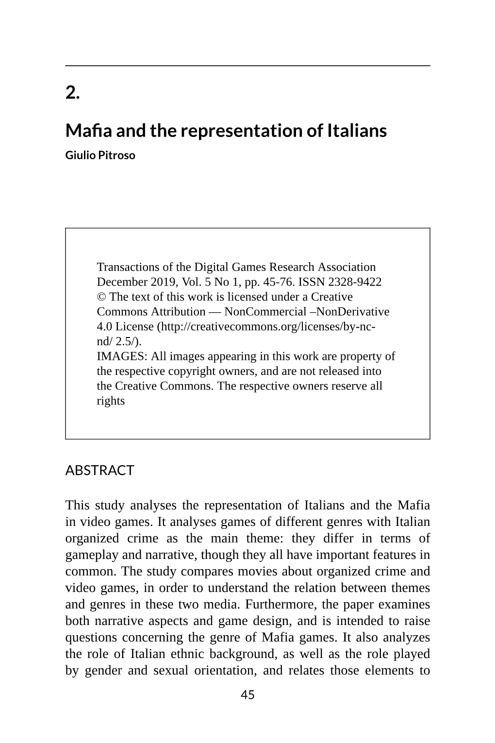 2. Mafia and the Representation of Italians