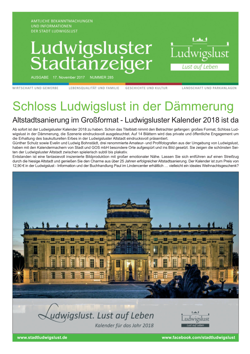 Schloss Ludwigslust in Der Dämmerung Altstadtsanierung Im Großformat - Ludwigsluster Kalender 2018 Ist Da Ab Sofort Ist Der Ludwigsluster Kalender 2018 Zu Haben