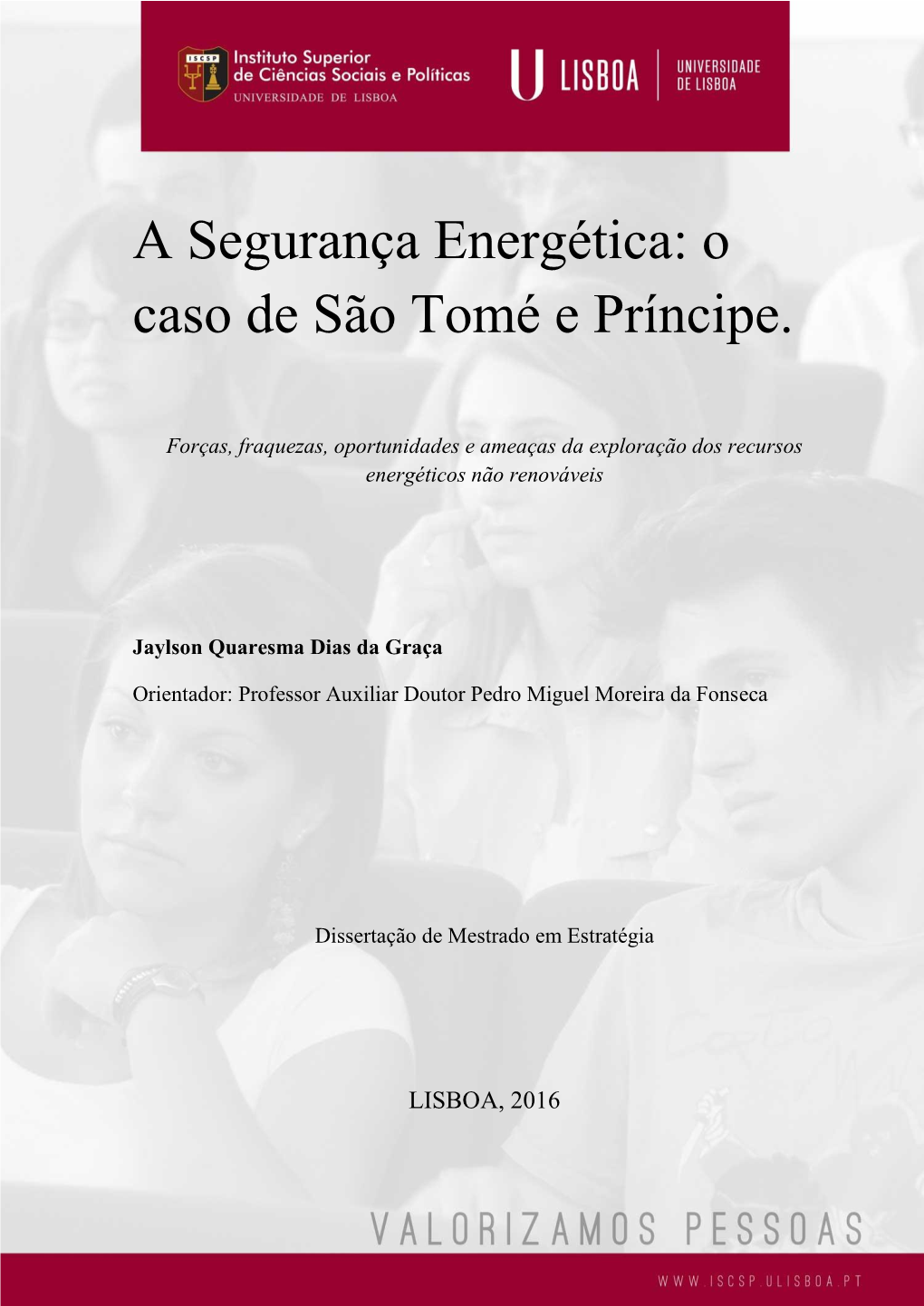 A Segurança Energética: O Caso De São Tomé E Príncipe