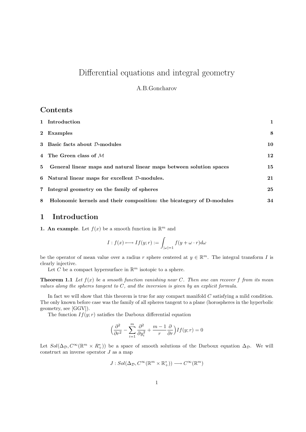Differential Equations and Integral Geometry