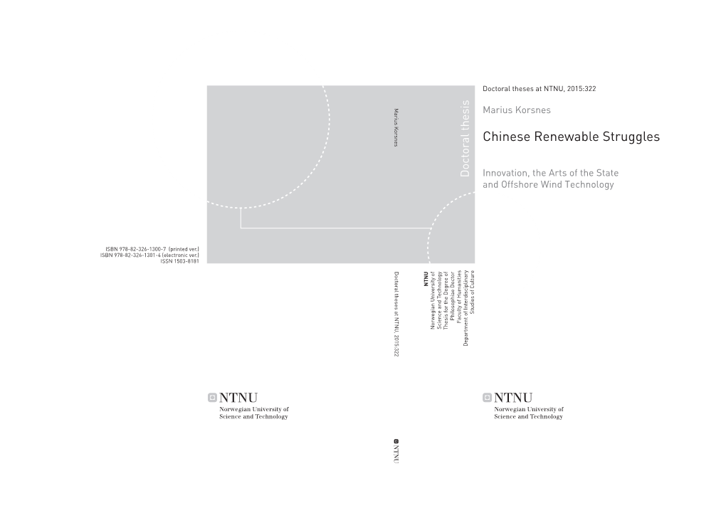 Chinese Renewable Struggles Oral Thesis Oral