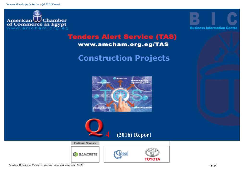 Construction Projects Sector - Q4 2016 Report