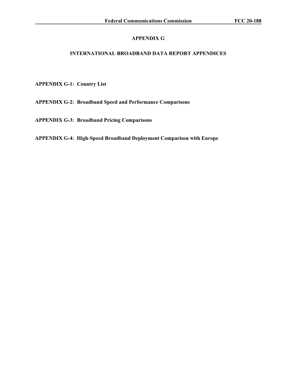 Federal Communications Commission FCC 20-188 APPENDIX G