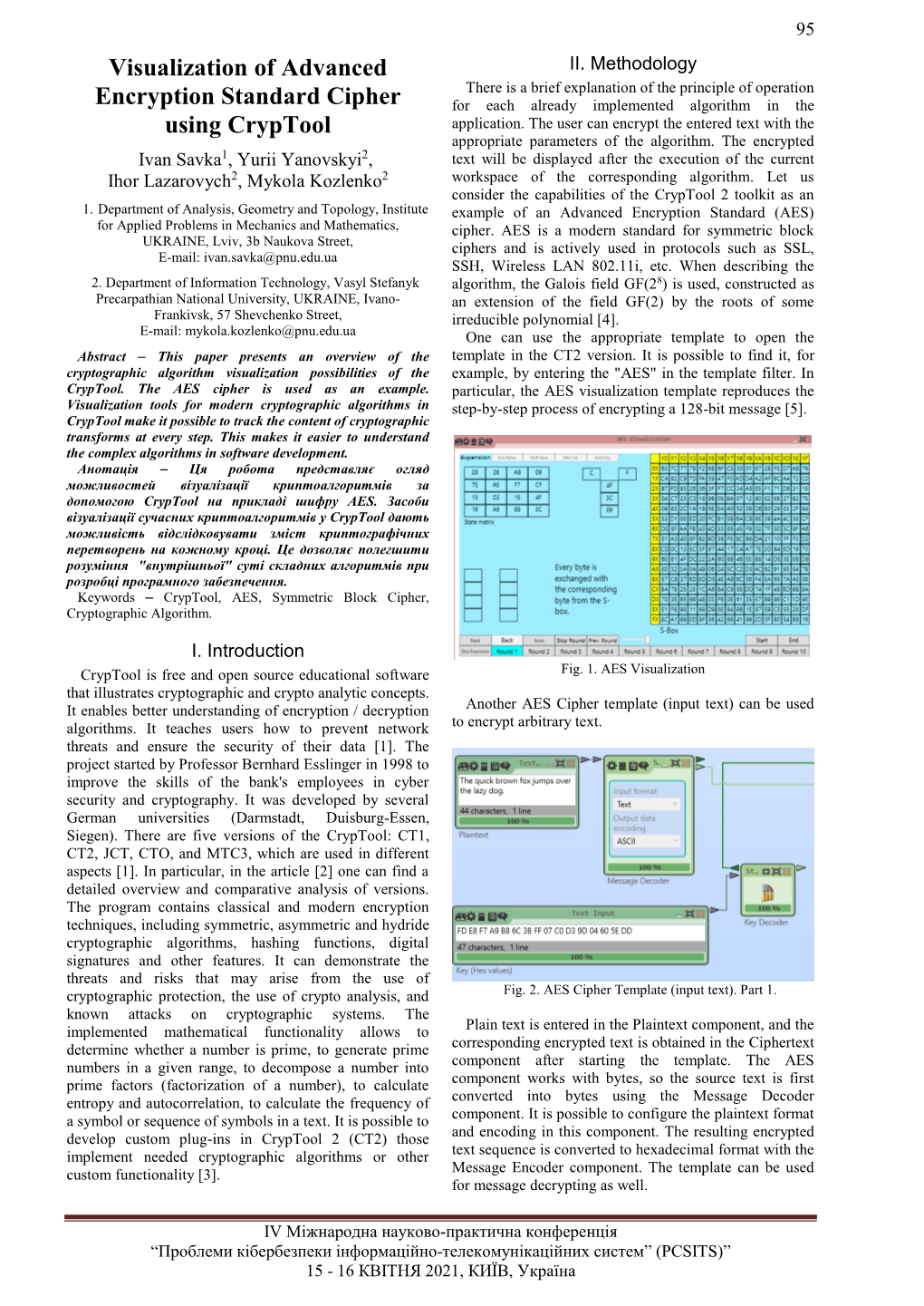 Visualization of Advanced Encryption Standard Cipher Using Cryptool