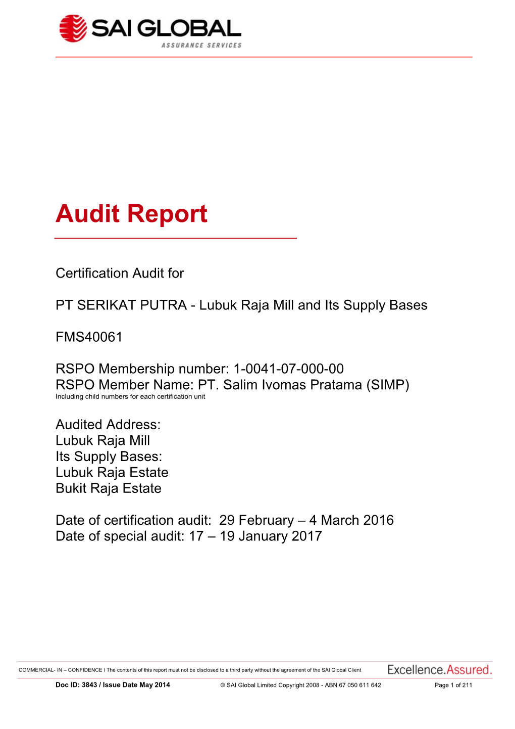 RSPO Audit Report