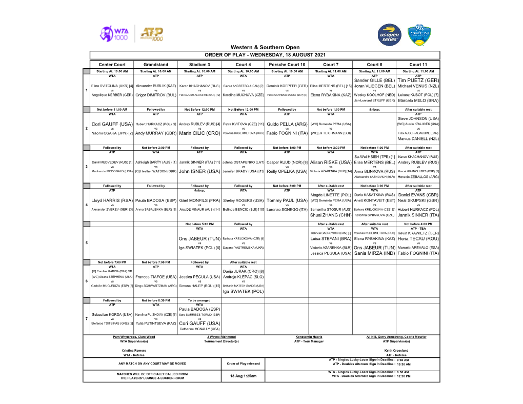 Western & Southern Open