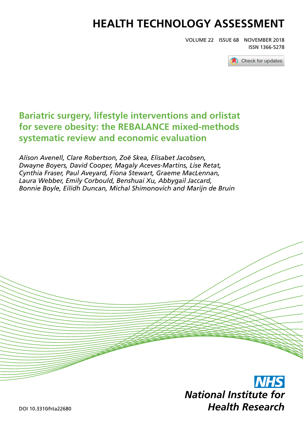 Bariatric Surgery, Lifestyle Interventions and Orlistat for Severe Obesity: the REBALANCE Mixed-Methods Systematic Review and Economic Evaluation