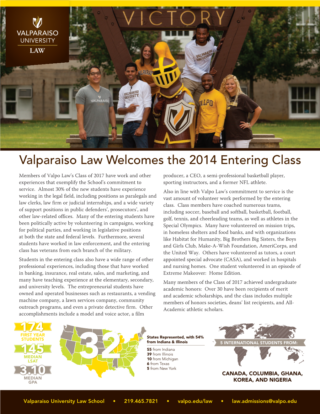 Valparaiso Law Welcomes the 2014 Entering Class