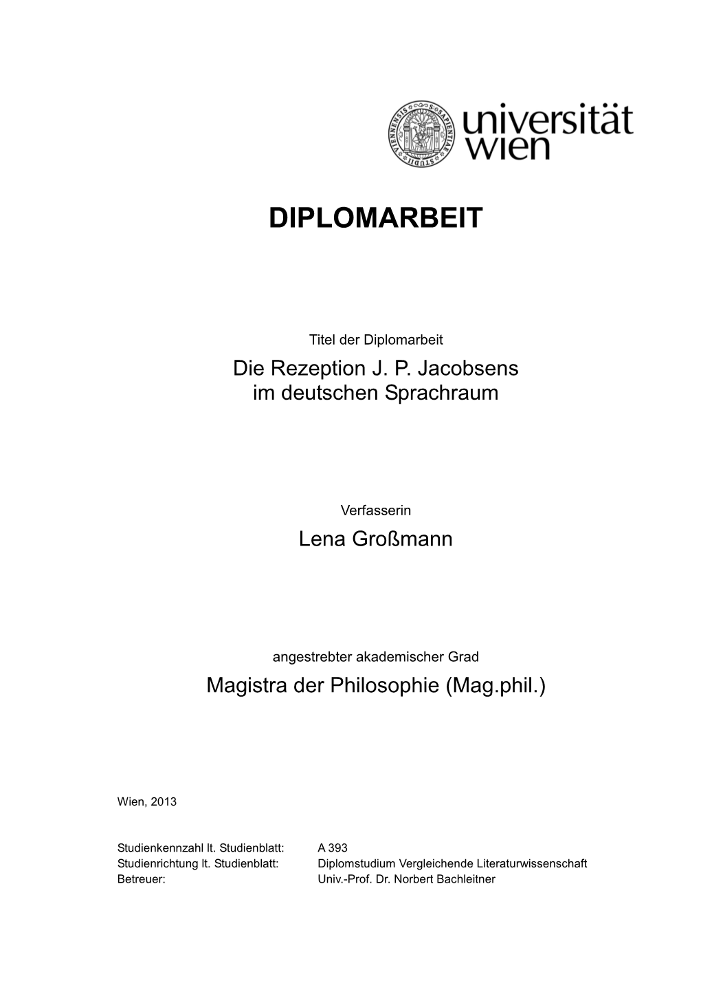 Diplomarbeit