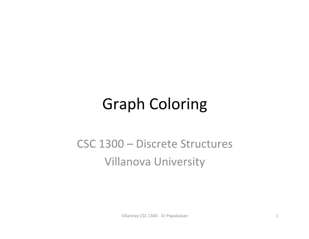 Graph Coloring