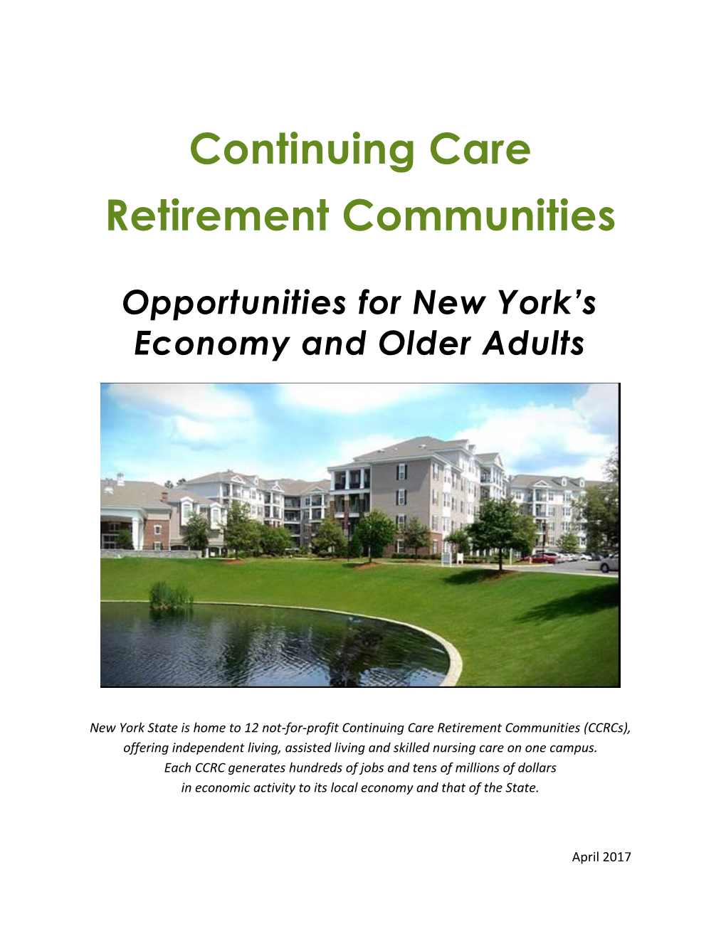 Continuing Care Retirement Communities